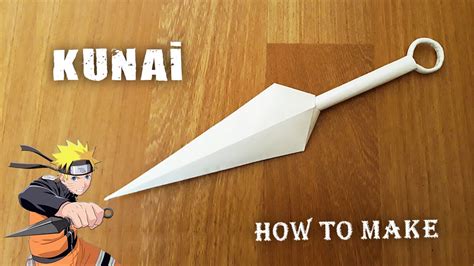 How to Make an Origami Ninja KunaiFor this origami you only need 2 sheets of A4 or letter paper, scissors and glue. . How to make a paper kunai